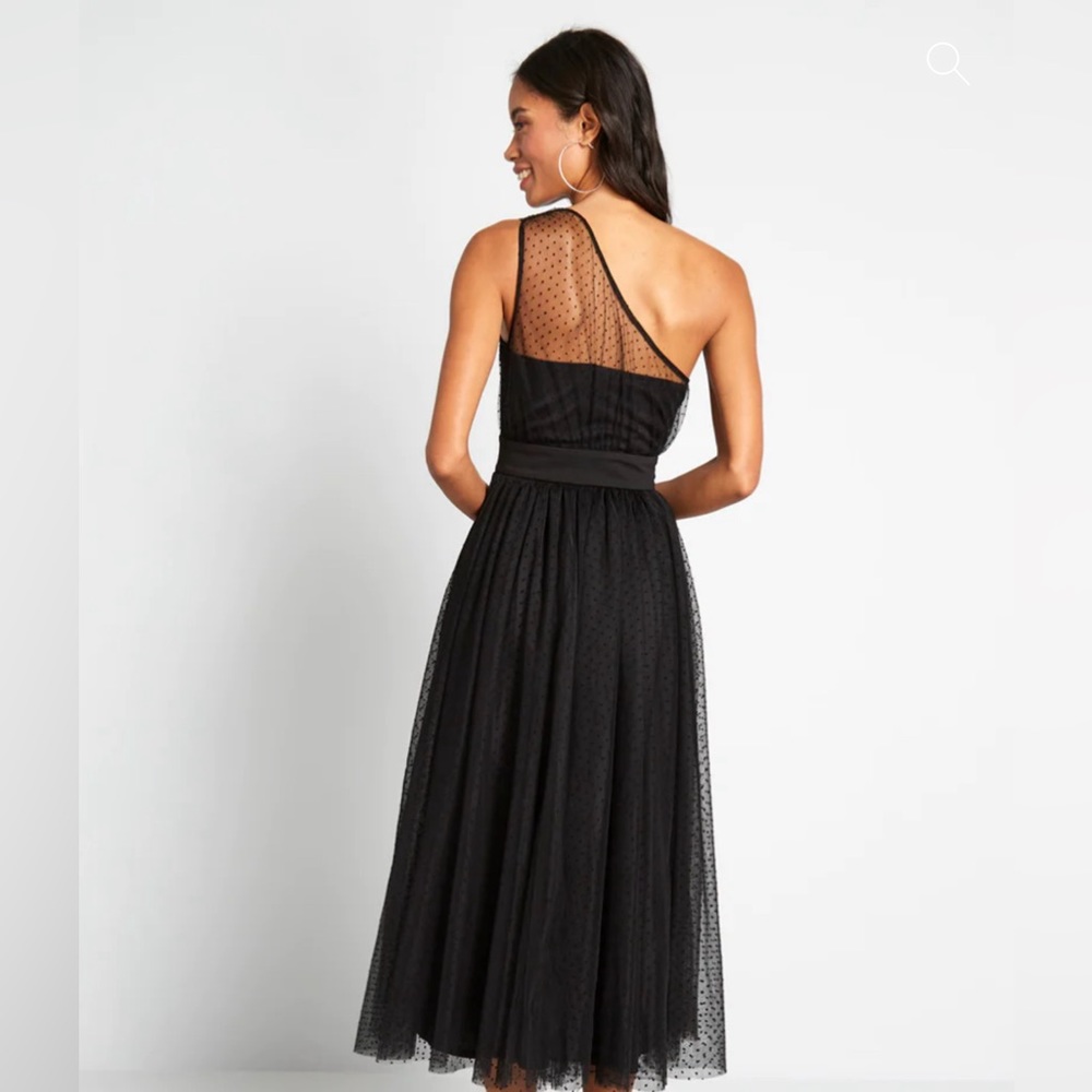 ModCloth Tulle Night Long One-Shoulder Dress - Picture 3 of 8